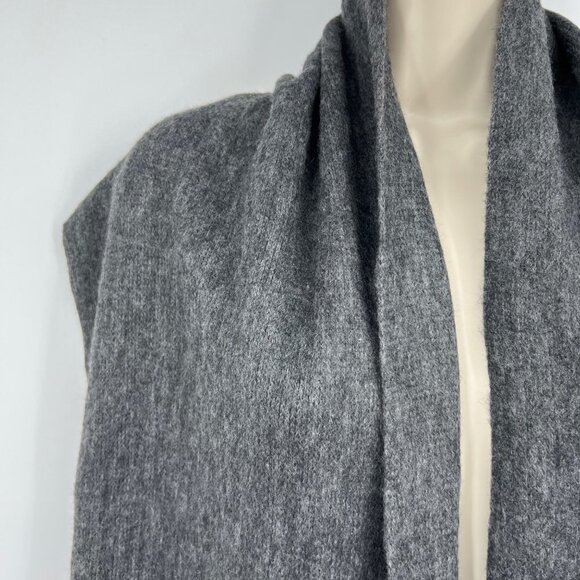 Lucky Brand Fringed Long Scarf Fall Winter Warm Cozy gray - Picture 5 of 7